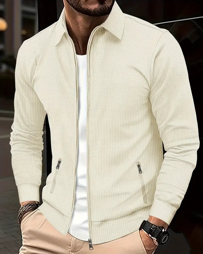 Lässige Strickjacke für Herren mit Reißverschluss für Alltag und Freizeit