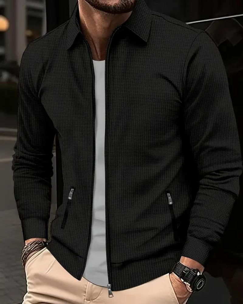 Lässige Strickjacke für Herren mit Reißverschluss für Alltag und Freizeit