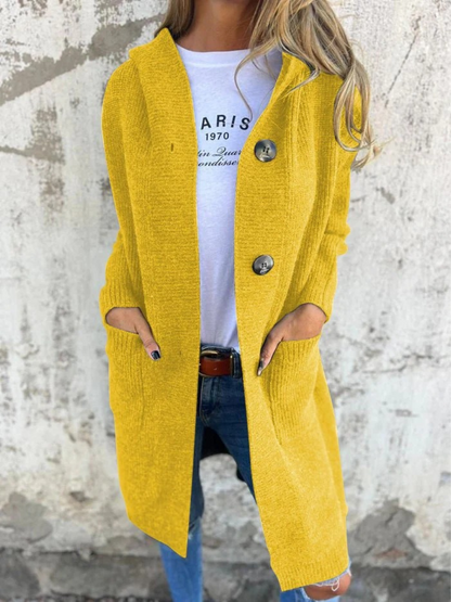 Lässiger langer Strickjacke für Damen im modernen Design