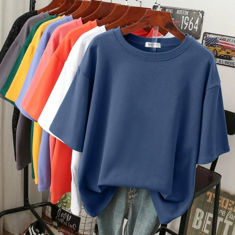  Lässiges Damen-T-Shirt in Übergröße mit lockerer Passform, ideal für entspannte Alltags-Outfits und maximalen Komfort.

