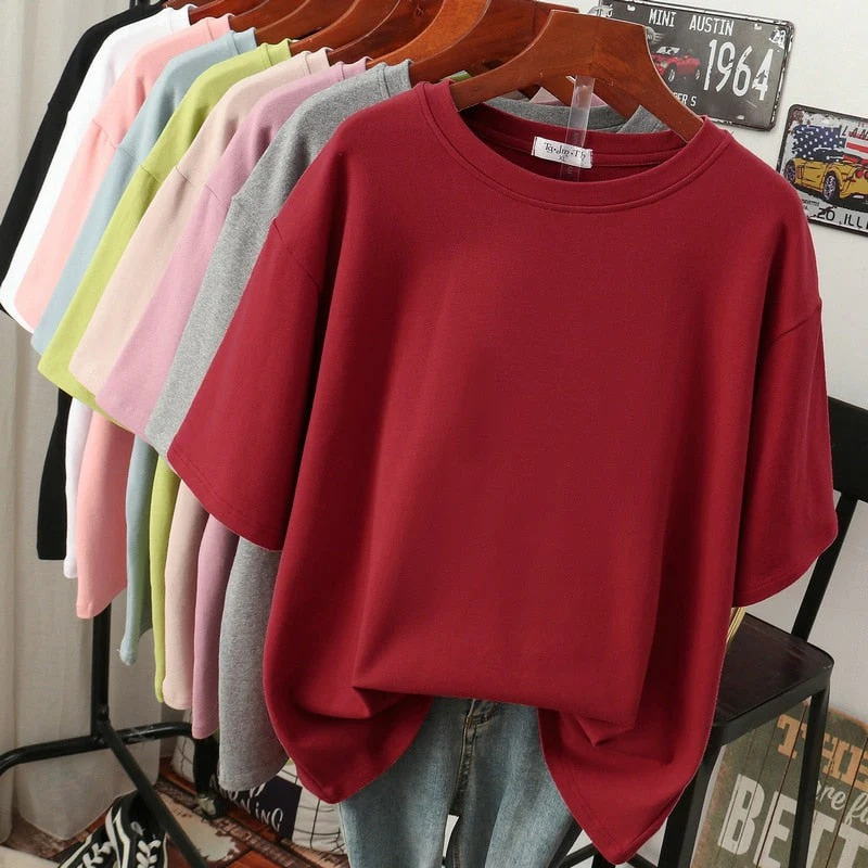  Lässiges Damen-T-Shirt in Übergröße mit lockerer Passform, ideal für entspannte Alltags-Outfits und maximalen Komfort.

