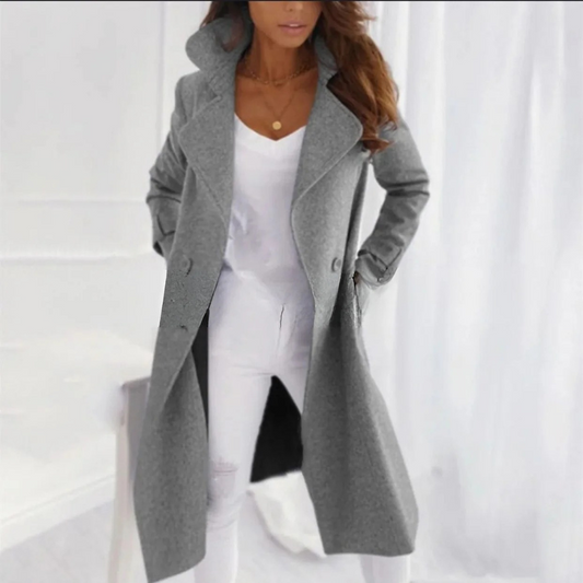 Langer Wintermantel für Damen in elegantem Design