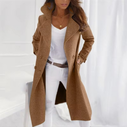 Langer Wintermantel für Damen in elegantem Design