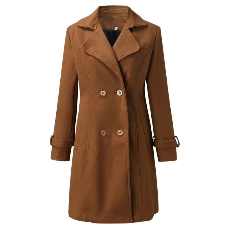 Langer Wintermantel für Damen in elegantem Design