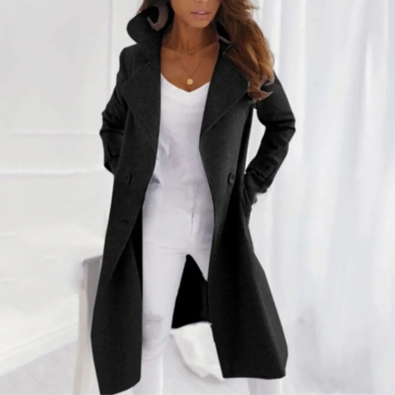 Langer Wintermantel für Damen in elegantem Design