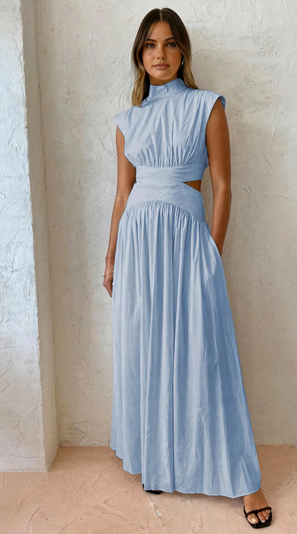 Langes Vintage-Kleid für Damen in elegantem Design, ideal für feierliche Anlässe und stilvolle Auftritte.

