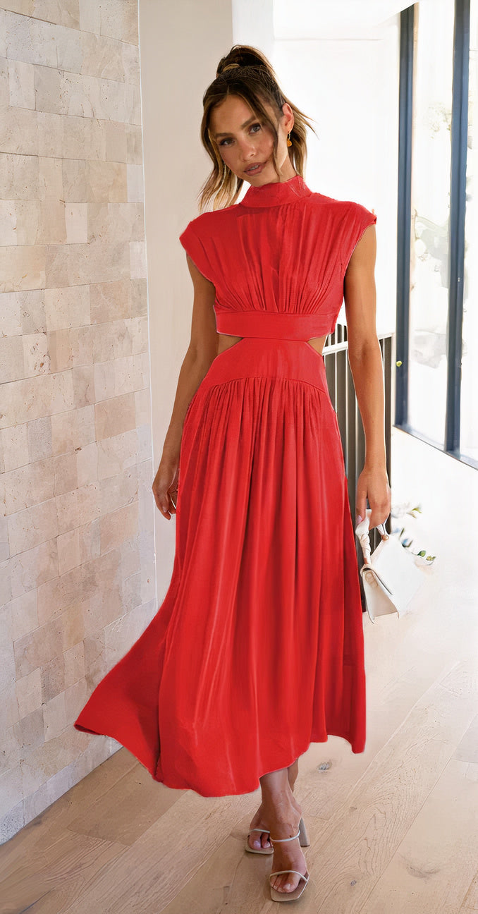 Langes Vintage-Kleid für Damen in elegantem Design, ideal für feierliche Anlässe und stilvolle Auftritte.

