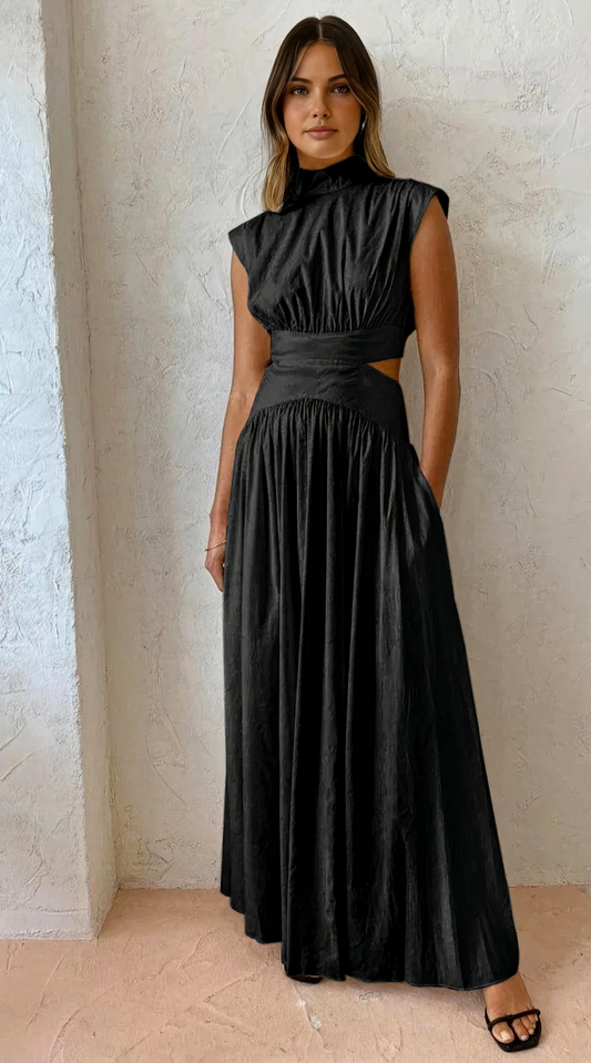 Langes Vintage-Kleid für Damen in elegantem Design, ideal für feierliche Anlässe und stilvolle Auftritte.

