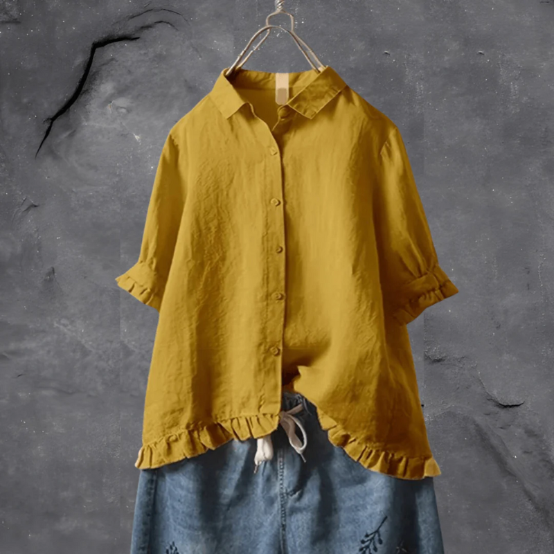  Luftige Sommerbluse für Damen mit lockerem Schnitt, ideal für warme Tage
