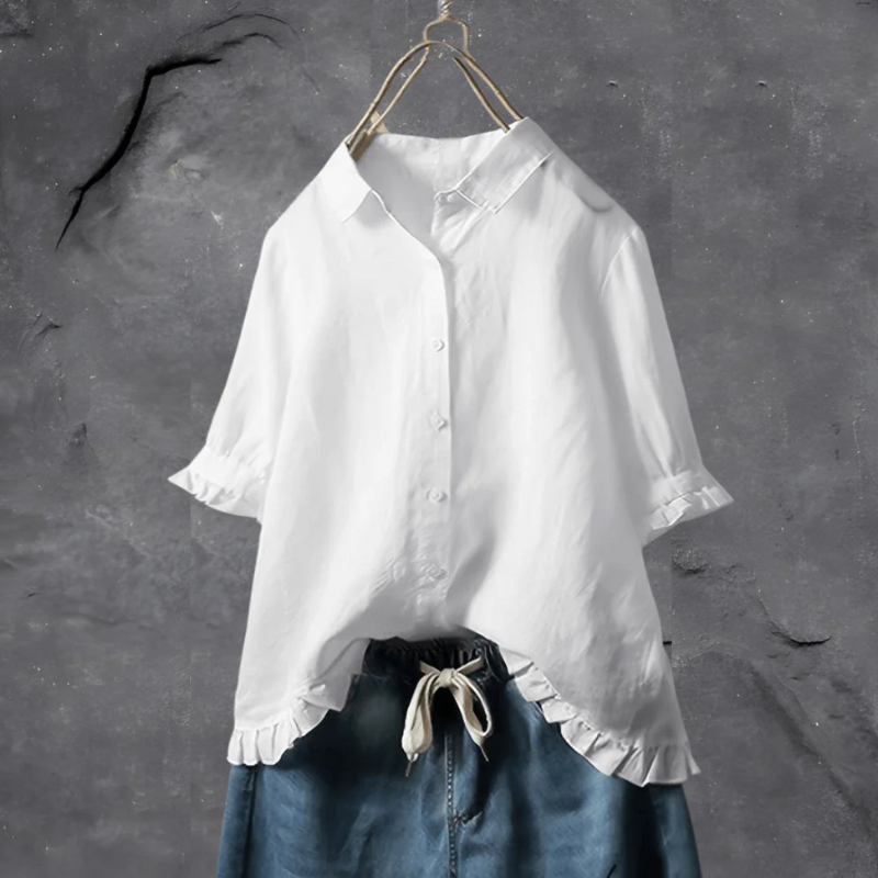  Luftige Sommerbluse für Damen mit lockerem Schnitt, ideal für warme Tage