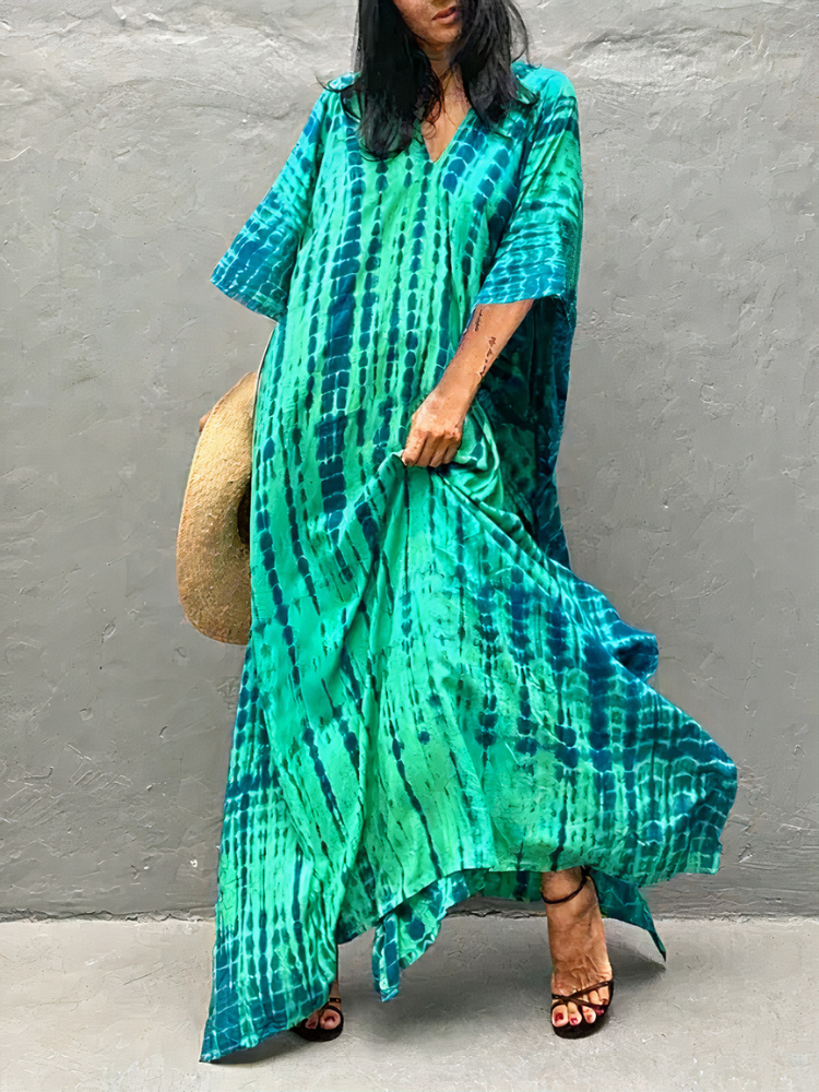 Luftiges Kaftan-Strandkleid für Damen mit lockerer Passform für Strand und Freizeit