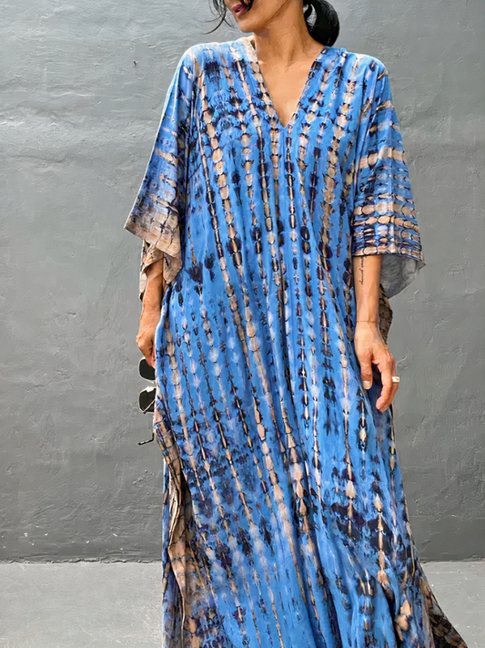Luftiges Kaftan-Strandkleid für Damen mit lockerer Passform für Strand und Freizeit