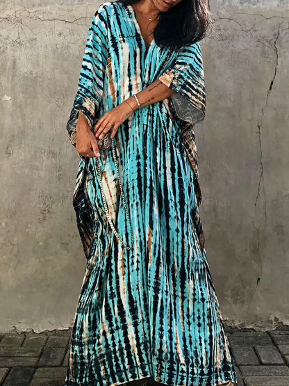 Luftiges Kaftan-Strandkleid für Damen mit lockerer Passform für Strand und Freizeit