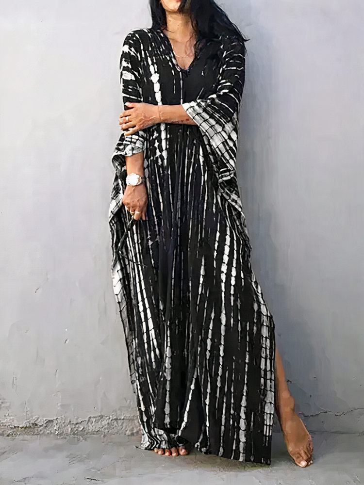Luftiges Kaftan-Strandkleid für Damen mit lockerer Passform für Strand und Freizeit