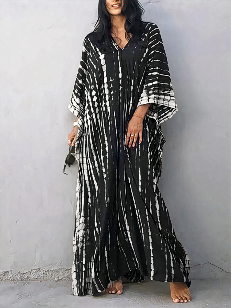 Luftiges Kaftan-Strandkleid für Damen mit lockerer Passform für Strand und Freizeit