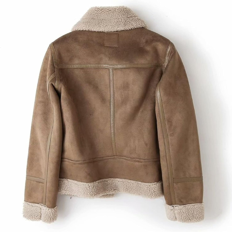 Moderne warme Bikerjacke für Damen in stilvollem Design