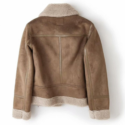 Moderne warme Bikerjacke für Damen in stilvollem Design