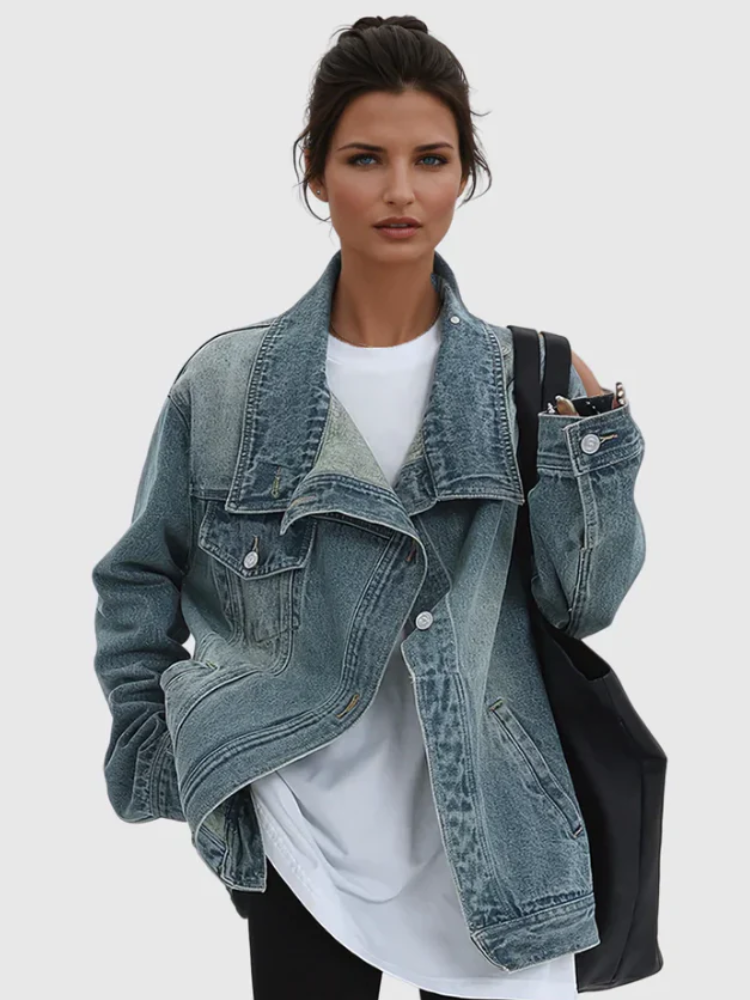 Modische Designer-Jeansjacke für Damen in modernem Look