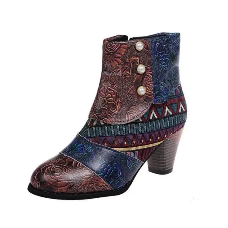 Modische Retro-Stiefeletten für Damen in stilvollem zeitlosen Design