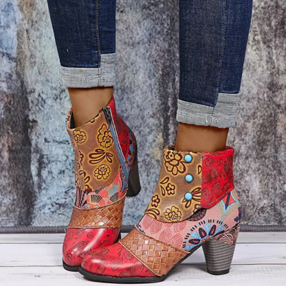 Modische Retro-Stiefeletten für Damen in stilvollem zeitlosen Design