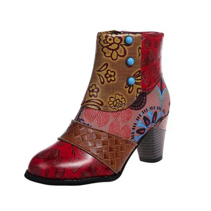 Modische Retro-Stiefeletten für Damen in stilvollem zeitlosen Design