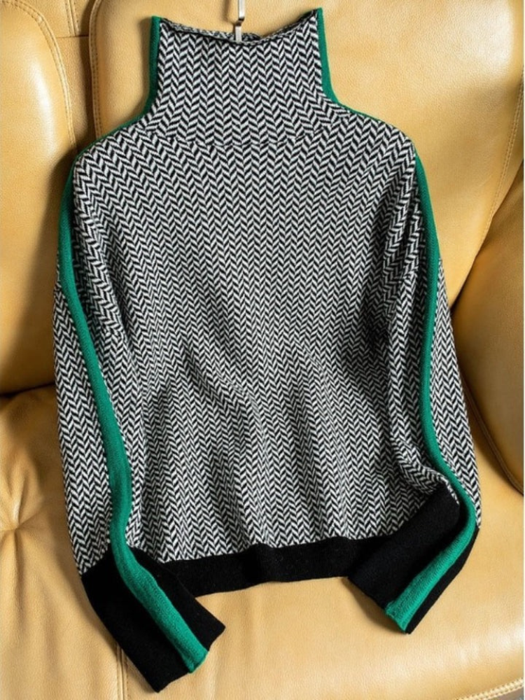 Modischer bedruckter Pullover für Damen mit modernem Design