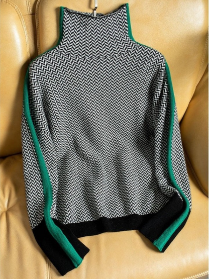Modischer bedruckter Pullover für Damen mit modernem Design