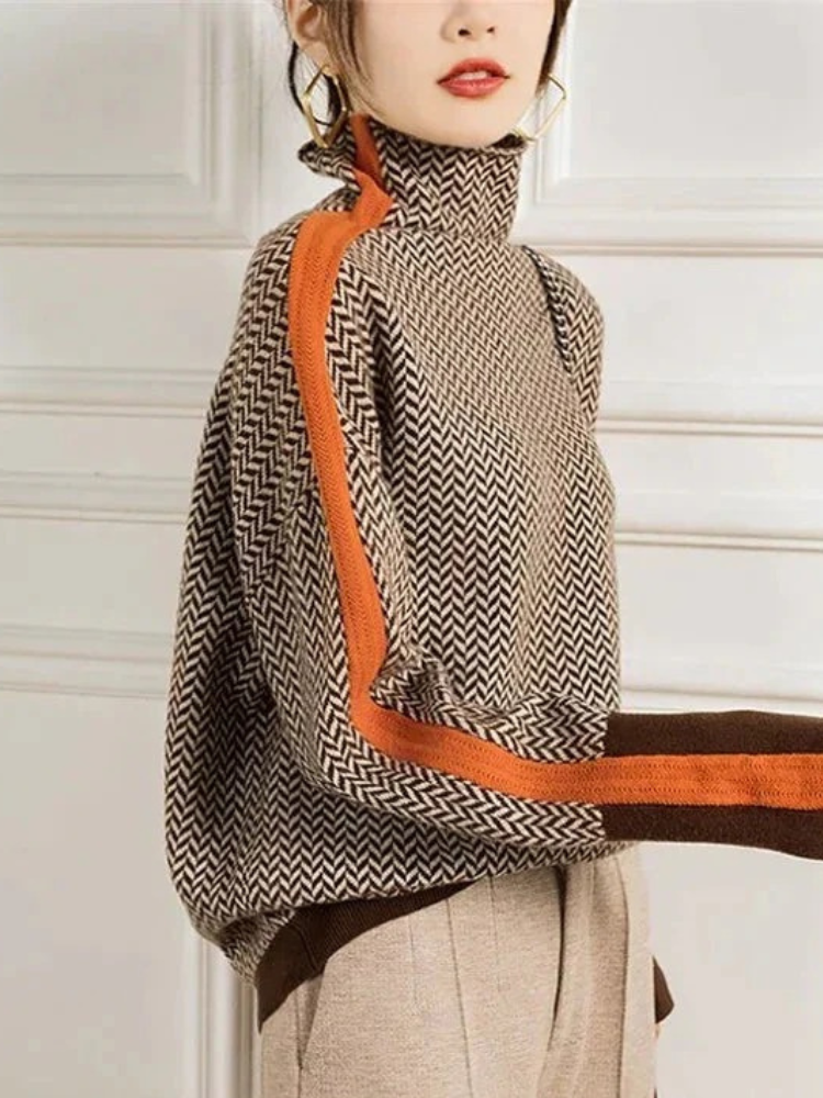 Modischer bedruckter Pullover für Damen mit modernem Design