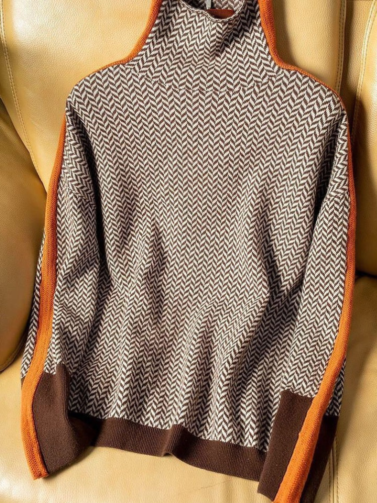 Modischer bedruckter Pullover für Damen mit modernem Design