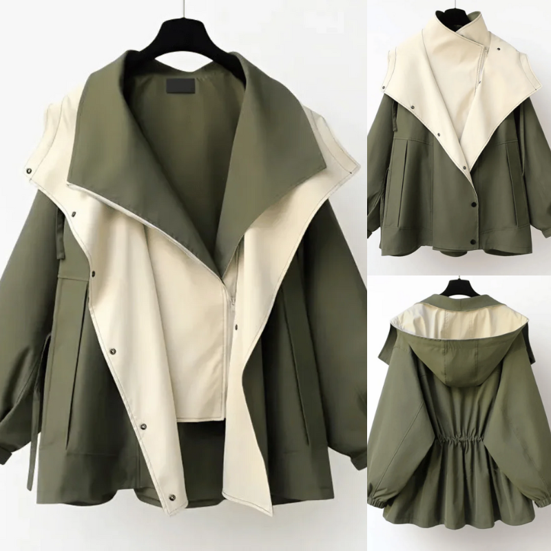 Modischer und trendiger Trenchcoat für Damen | Kurzer