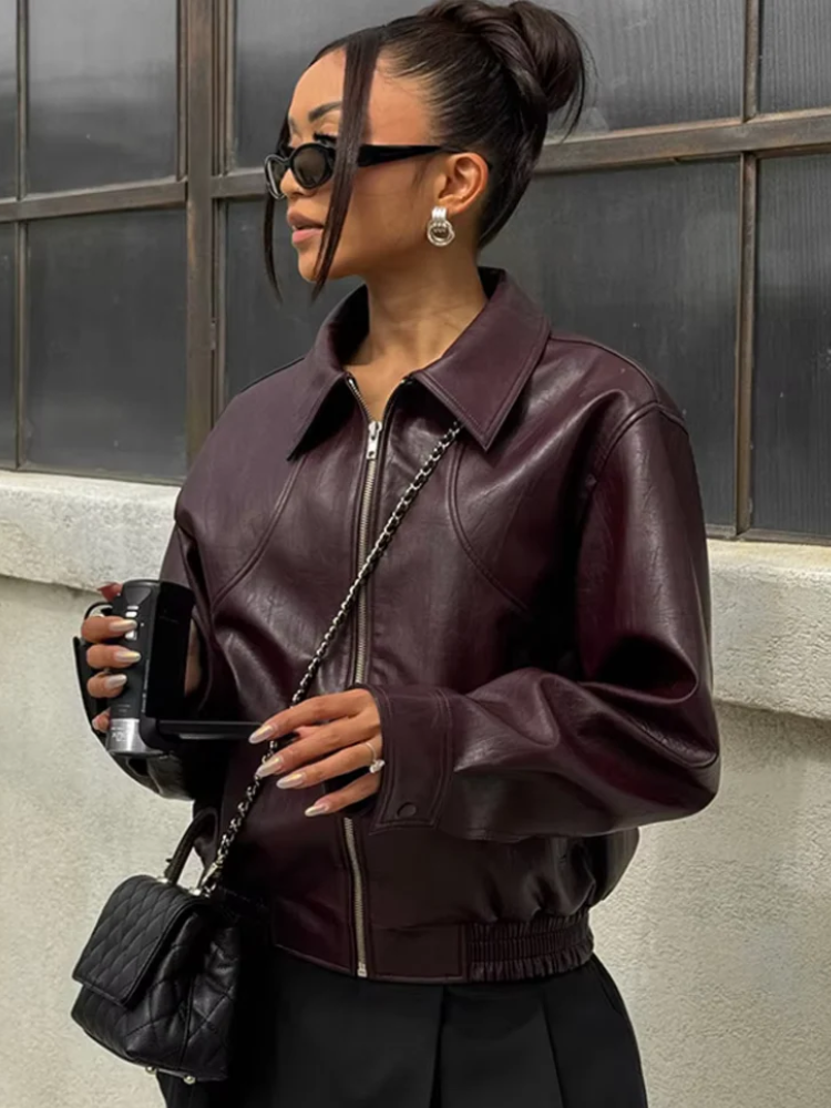 Moderne Damenjacke mit Reißverschluss für stilvolle Outfits