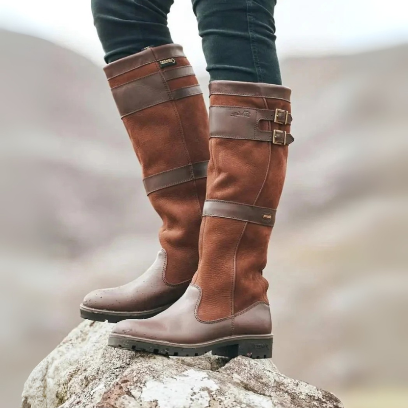 Regenfeste Outdoor-Stiefel für Damen mit rutschfester Sohle, ideal für Alltag und Abenteuer