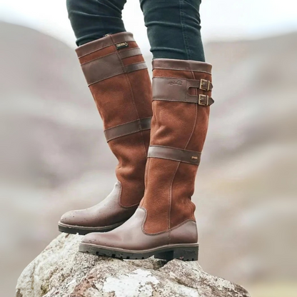 Regenfeste Outdoor-Stiefel für Damen mit rutschfester Sohle, ideal für Alltag und Abenteuer