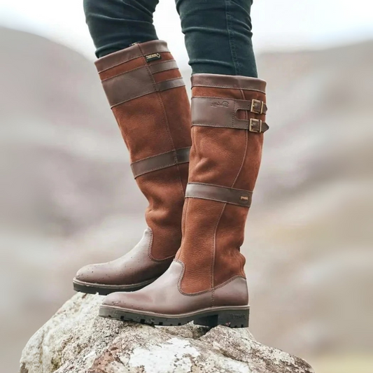 Regenfeste Outdoor-Stiefel für Damen mit rutschfester Sohle, ideal für Alltag und Abenteuer