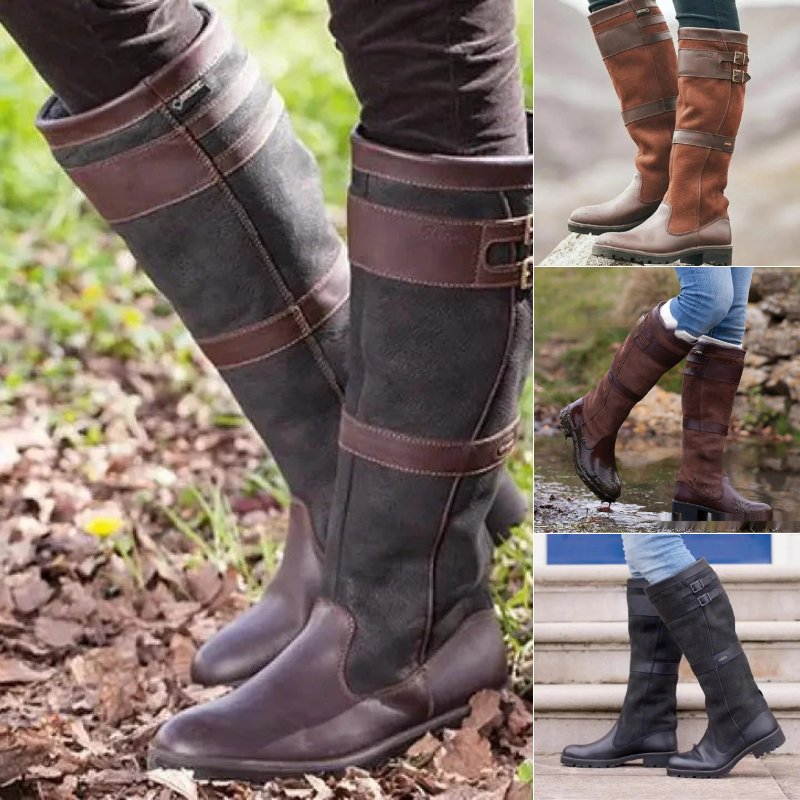 Regenfeste Outdoor-Stiefel für Damen mit rutschfester Sohle, ideal für Alltag und Abenteuer