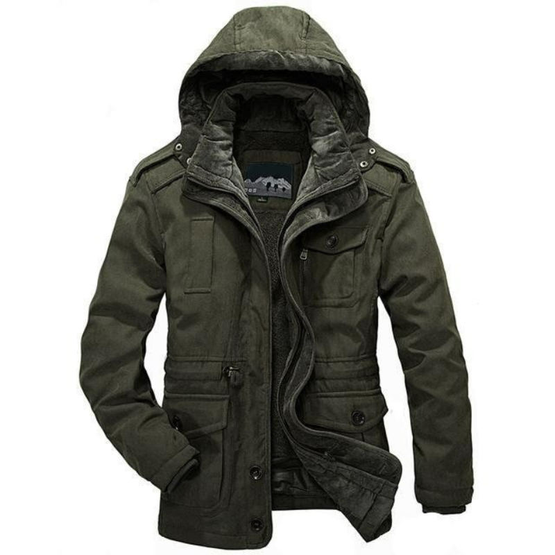 Robuste Winterjacke mit Kapuze für Herren für kalte Tage und vielseitige Anlässe