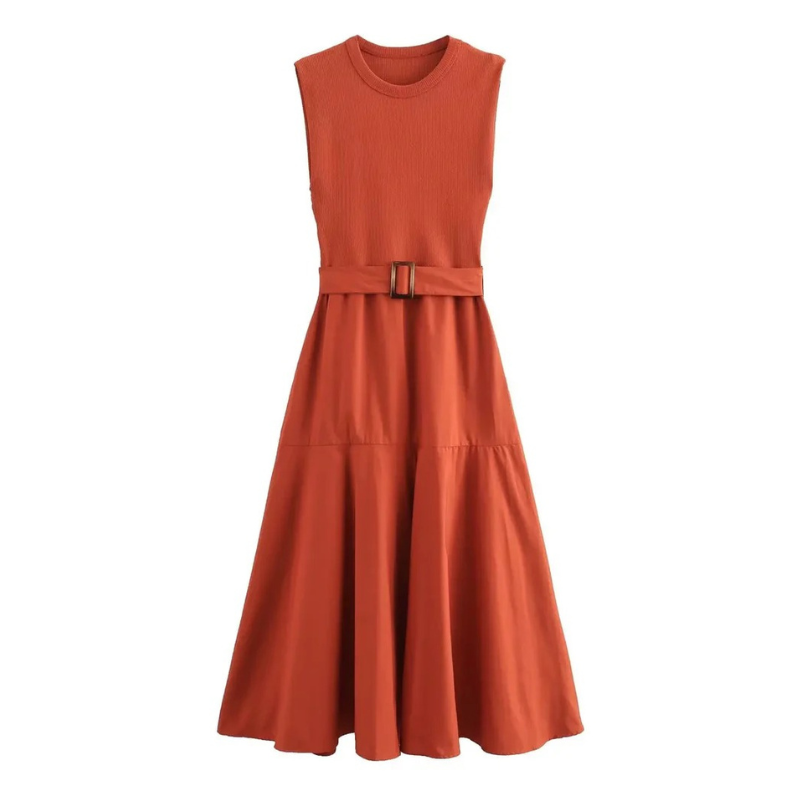 Schönes ärmelloses Kleid für Damen in elegantem Design für vielseitige Anlässe.

