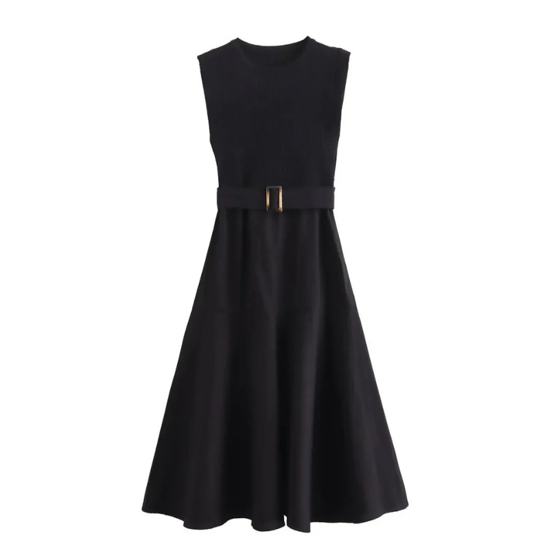  Schönes ärmelloses Kleid für Damen in elegantem Design für vielseitige Anlässe.

