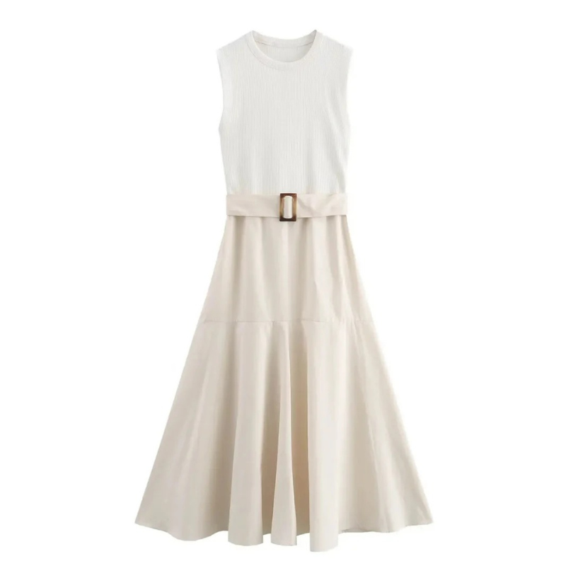  Schönes ärmelloses Kleid für Damen in elegantem Design für vielseitige Anlässe.

