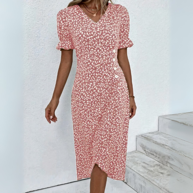 Schönes lässiges Sommerkleid für Damen in lockerem, sommerlichem Design