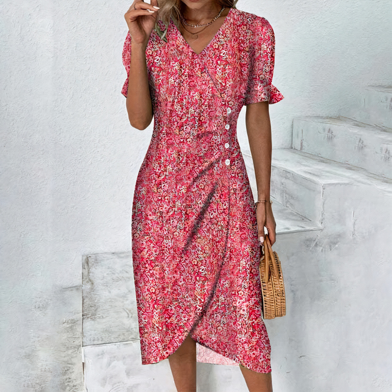 Schönes lässiges Sommerkleid für Damen in lockerem, sommerlichem Design