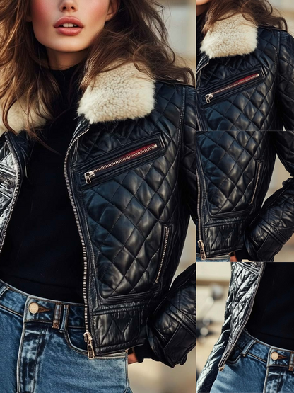 Schwarze Steppjacke für Damen für angenehme Wärme und stilvollen Look an kühlen Tagen