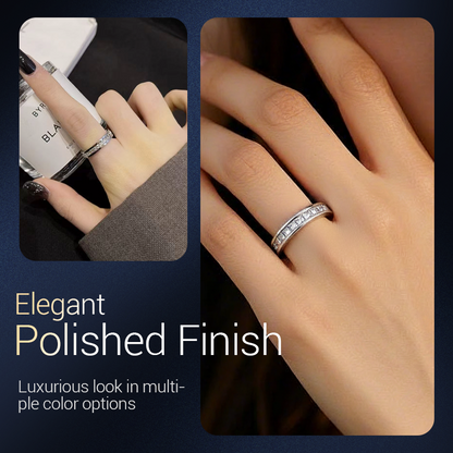 Eleganter Spinner-Ring mit drehbarem Design und Ziersteinen | Aurevia