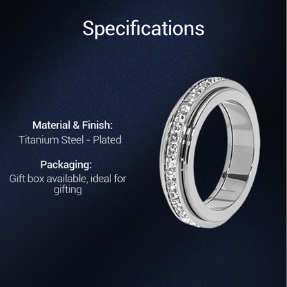 Eleganter Spinner-Ring mit drehbarem Design und Ziersteinen | Aurevia
