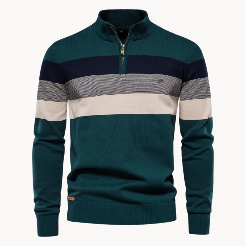 Stylischer gestreifter Pullover für Herren in modernem Design