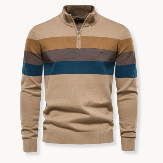 Stylischer gestreifter Pullover für Herren in modernem Design