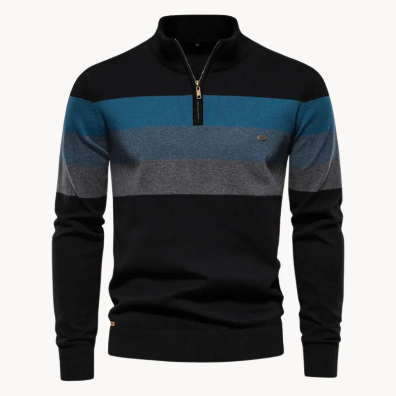 Stylischer gestreifter Pullover für Herren in modernem Design