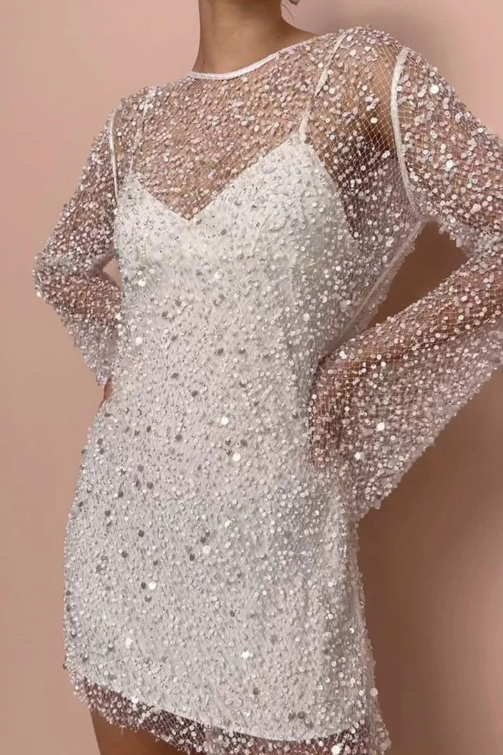 Stylisches Pailletten Partykleid für Damen mit funkelndem Design – ideal für festliche Anlässe

