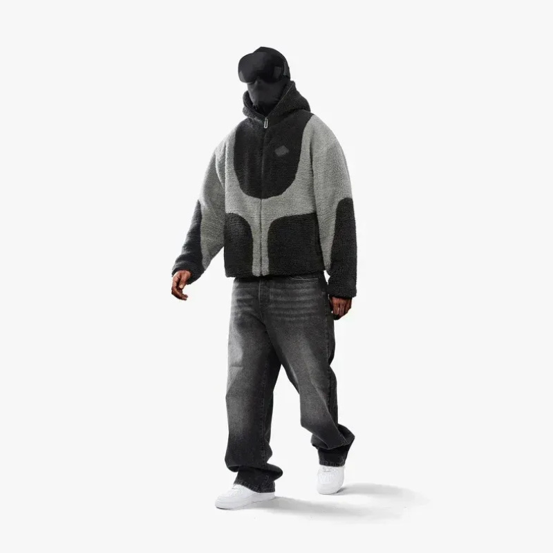 Trendiger moderner Herren-Kapuzenpullover im sportlich-urbanen Design