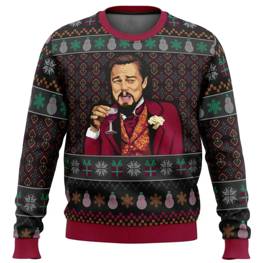 Trendiger Weihnachtspullover für Herren mit festlichem Muster, perfekt für winterliche Anlässe.